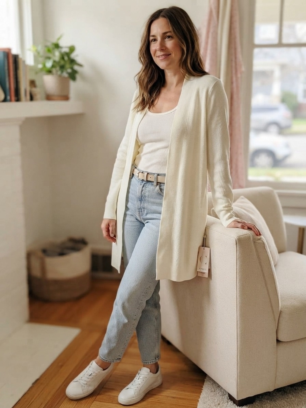 Cyrus Cream Open-Front Women's Cardigan